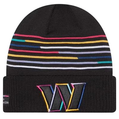 Washington Commanders Men’s Black 2025 NFL Crucial Catch Cuffed Knit Hat