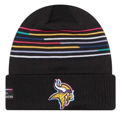 Minnesota Vikings Men’s Black 2025 NFL Crucial Catch Cuffed Knit Hat