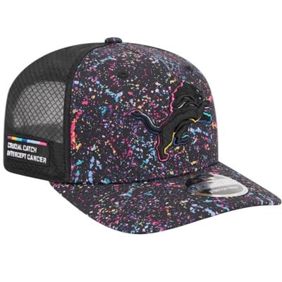 Detroit Lions Men’s Black New Era 2025 NFL Crucial Catch 9SEVENTY Adjustable Hat