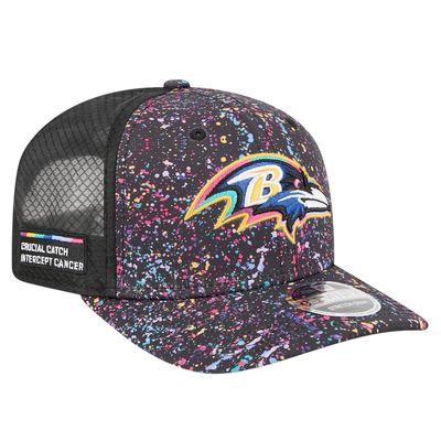 Baltimore Ravens Men’s Black New Era 2025 NFL Crucial Catch 9SEVENTY Adjustable Hat