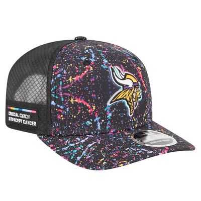Minnesota Vikings Men’s Black New Era 2025 NFL Crucial Catch 9SEVENTY Adjustable Hat