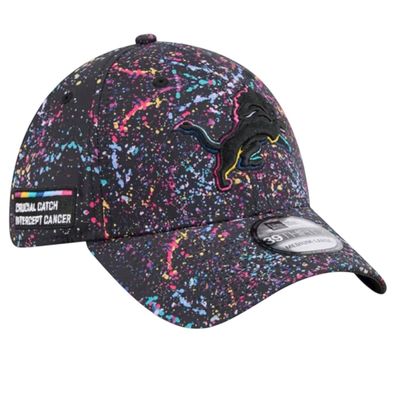 Detroit Lions Men's Black New Era 2025 NFL Crucial Catch 39THIRTY Flex Hat