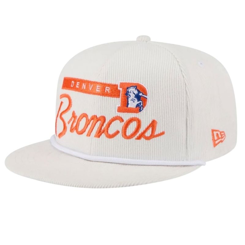 Denver Broncos Men’s White Historic New Era 9Fifty Corduroy Rope Hat Denver Broncos Men’s White Historic New Era 9Fifty Corduroy Rope Hat