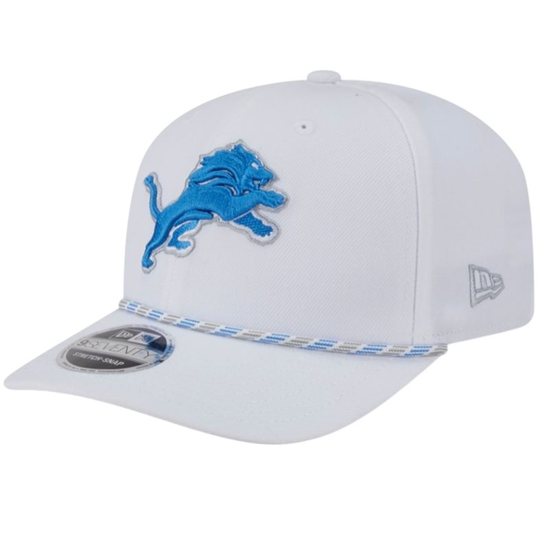 Detroit Lions Men's White Multi-Rope New Era NFL 9Seventy Stretch-Snap Hat