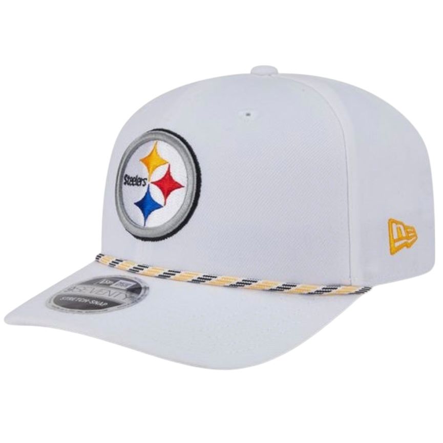 Pittsburgh Steelers Men's White Multi-Rope New Era 9SEVENTY Stretch-Snap Hat