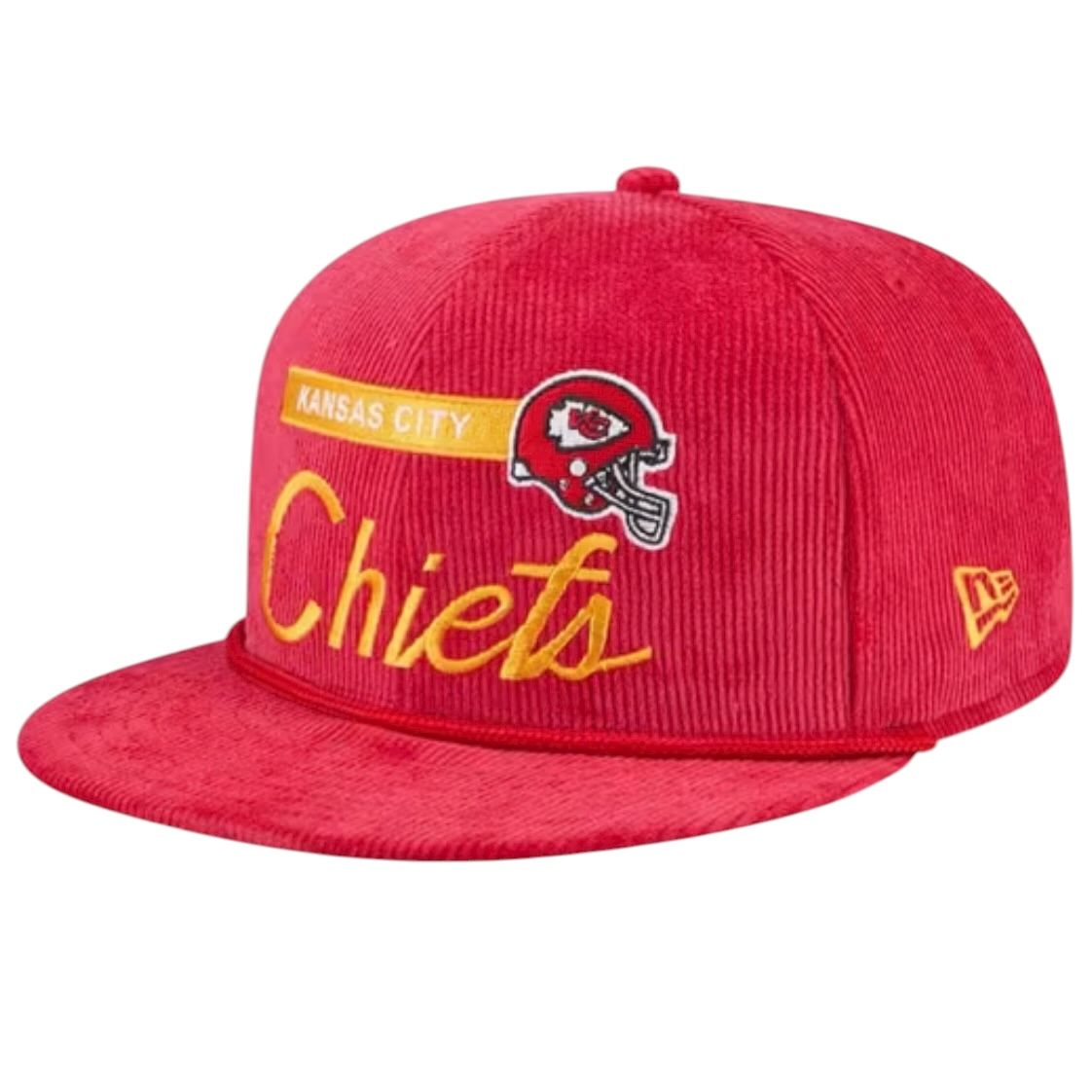Kansas City Chiefs Men’s Red Historic New Era 9Fifty Corduroy Rope Hat Kansas City Chiefs Men’s Red Historic New Era 9Fifty Corduroy Rope Hat