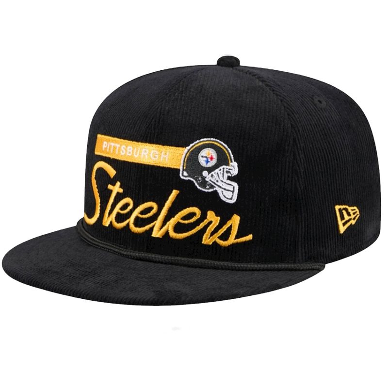 Pittsburgh Steelers Men’s Black New Era 9Fifty Corduroy Rope Hat Pittsburgh Steelers Men’s Black New Era 9Fifty Corduroy Rope Hat
