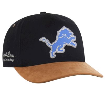 Detroit Lions Men’s Black Grandstand 47 Hitch Snapback Hat