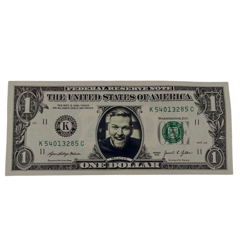 Pat McAfee Famous Face Dollar Bill Pat McAfee Famous Face Dollar Bill