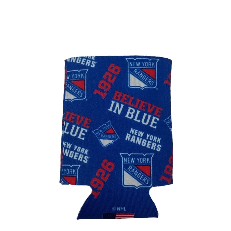 New York Rangers Scattered 12 Ounce Can Cooler Koozie New York Rangers Scattered 12 Ounce Can Cooler Koozie