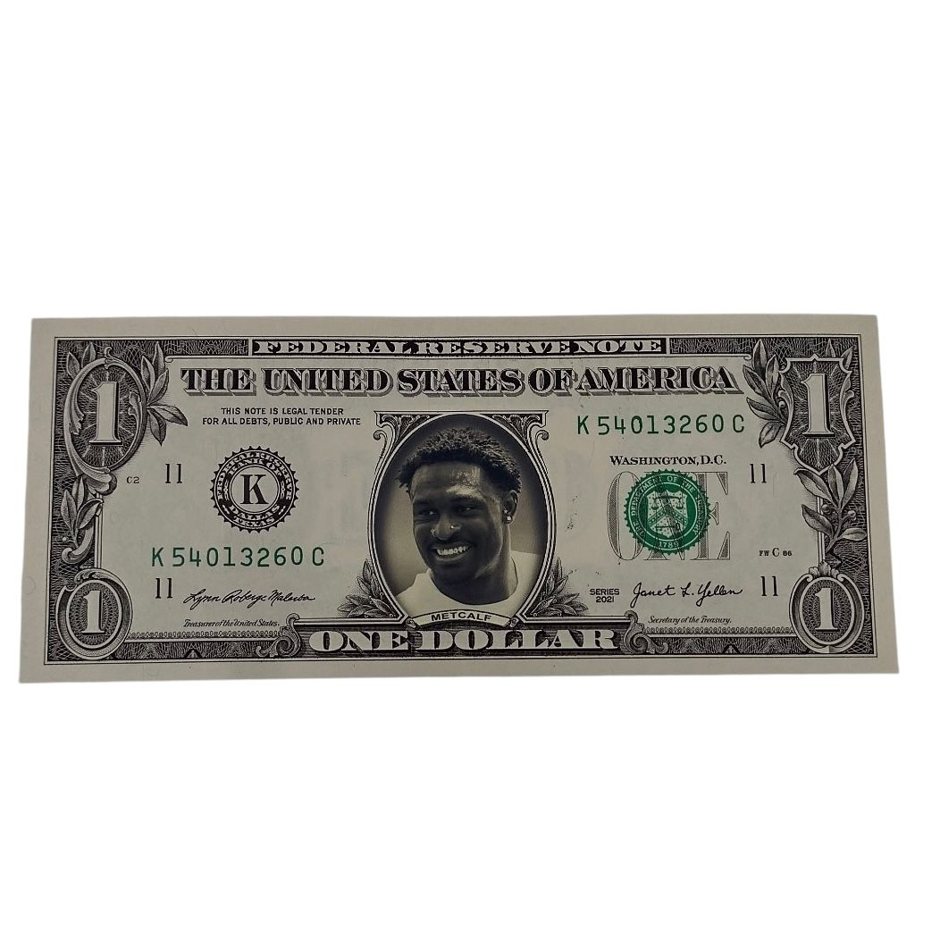 DK Metcalf Famous Face Dollar Bill DK Metcalf Famous Face Dollar Bill