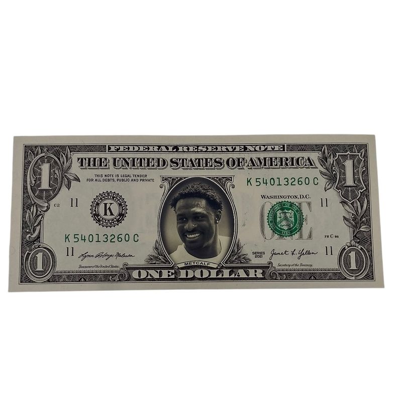 DK Metcalf Famous Face Dollar Bill