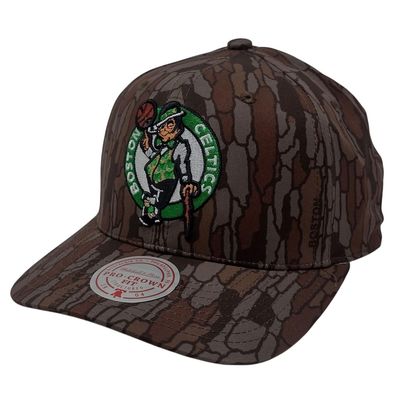 Boston Celtics Men’s Camo Mitchell & Ness NBA Hidden Game Day Pro Snapback Hat
