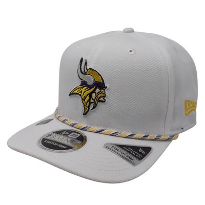 Minnesota Vikings Men's White Multi-Rope New Era 9SEVENTY Stretch-Snap Hat Minnesota Vikings Men's White Multi-Rope New Era 9SEVENTY Stretch-Snap Hat