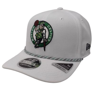 Boston Celtics Men's White Multi-Rope New Era 9SEVENTY Stretch-Snap Hat