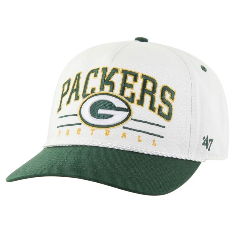 Green Bay Packers Men’s White Roscoe 47 Hitch Snapback Hat Green Bay Packers Men’s White Roscoe 47 Hitch Snapback Hat
