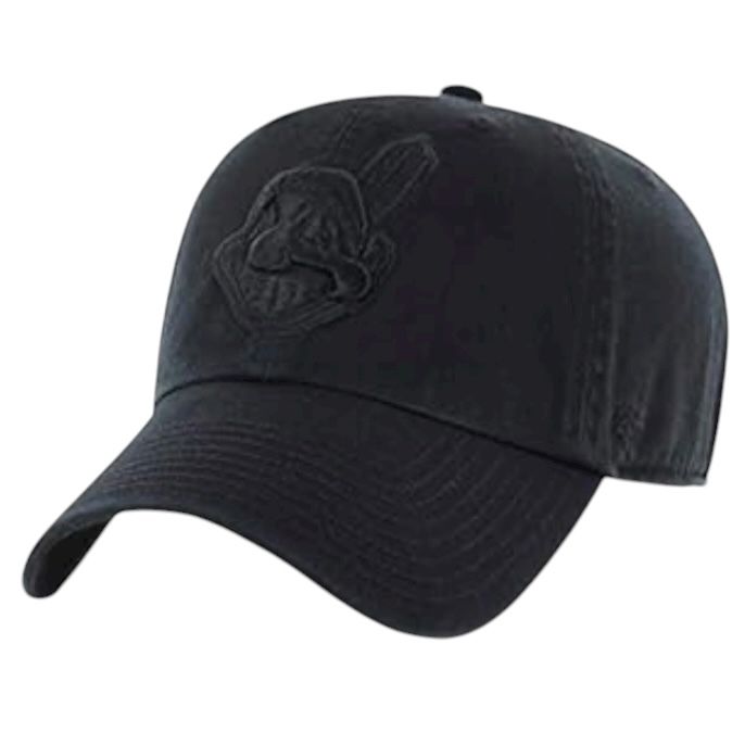 Cleveland Indians Men’s Black Wahoo Clean Up 47 Brand  Adjustable Hat