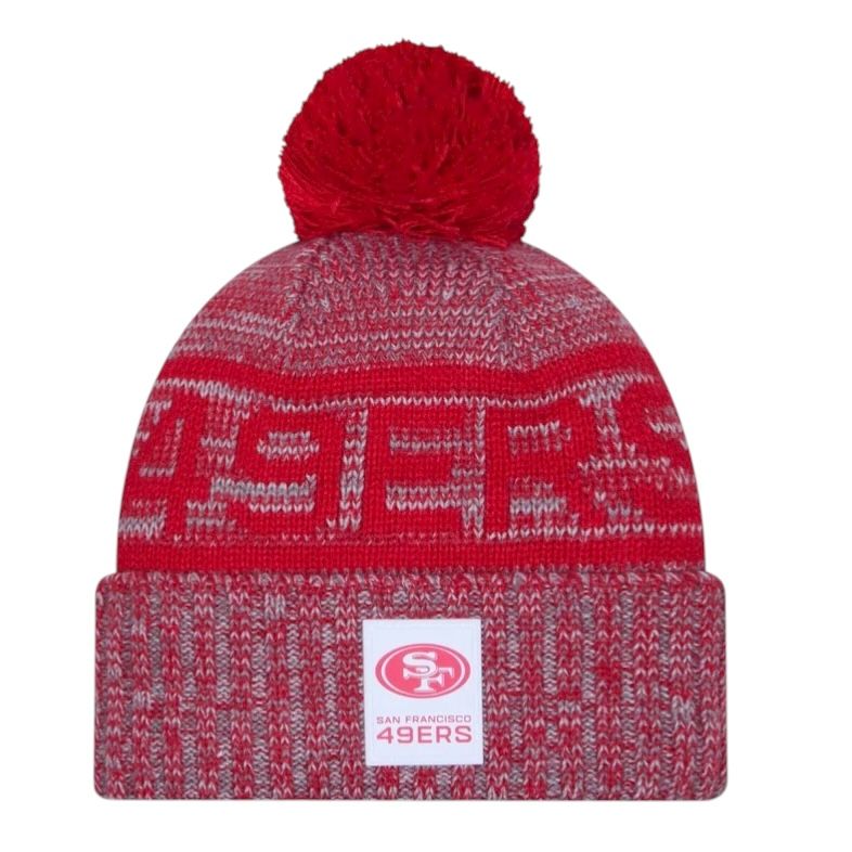 San Francisco 49ers Men’s New Era 2025 Sideline Cold Weather Cuffed Knit Pom Hat San Francisco 49ers Men’s New Era 2025 Sideline Cold Weather Cuffed Knit Pom Hat