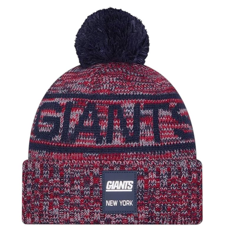 New York Giants Men’s New Era 2025 Sideline Cold Weather Cuffed Knit Pom Hat New York Giants Men’s New Era 2025 Sideline Cold Weather Cuffed Knit Pom Hat