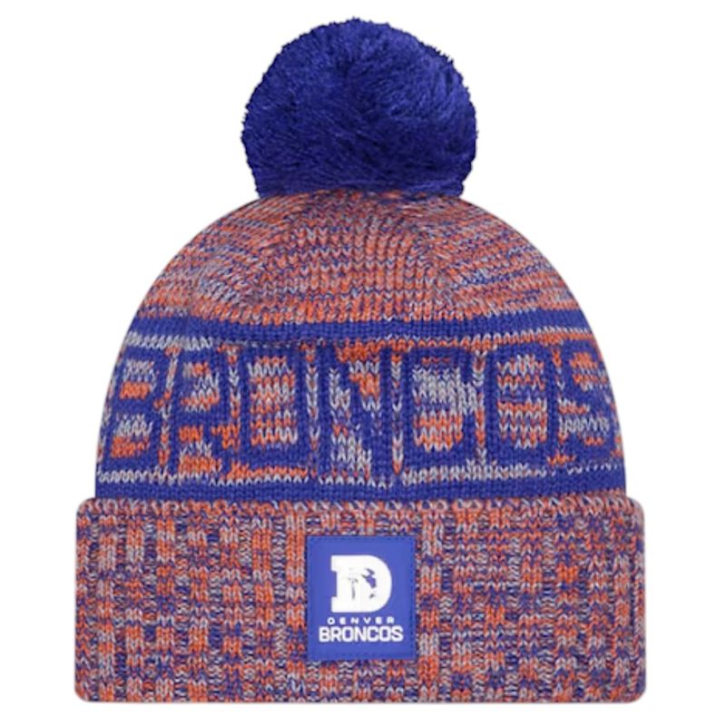 Denver Broncos Men’s Historic New Era 2025 Sideline Cold Weather Cuffed Knit Pom Hat Denver Broncos Men’s Historic New Era 2025 Sideline Cold Weather Cuffed Knit Pom Hat
