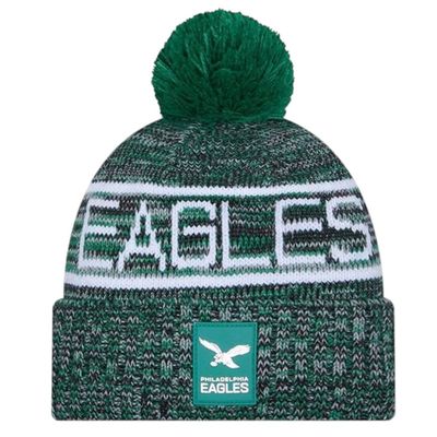 Philadelphia Eagles Men’s Historic New Era 2025 Sideline Cold Weather Cuffed Knit Pom Hat Philadelphia Eagles Men’s Historic New Era 2025 Sideline Cold Weather Cuffed Knit Pom Hat