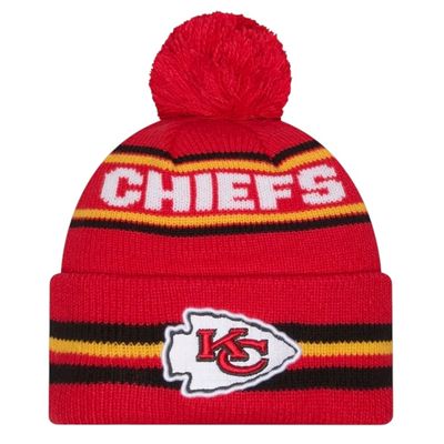 Kansas City Chiefs Men's Classic New Era Cuffed Pom Knit Hat Kansas City Chiefs Men's Classic New Era Cuffed Pom Knit Hat