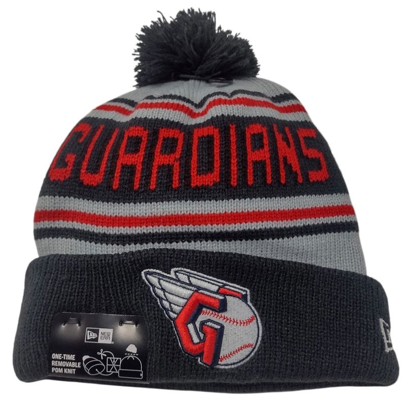 Cleveland Guardians Men's New Era Cuffed Pom Knit Hat Cleveland Guardians Men's New Era Cuffed Pom Knit Hat