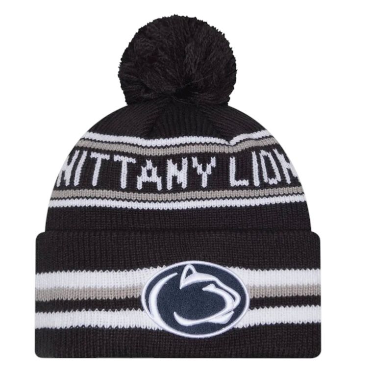 Penn State Nittany Lions Youth New Era Sport Cuffed Knit Pom Hat