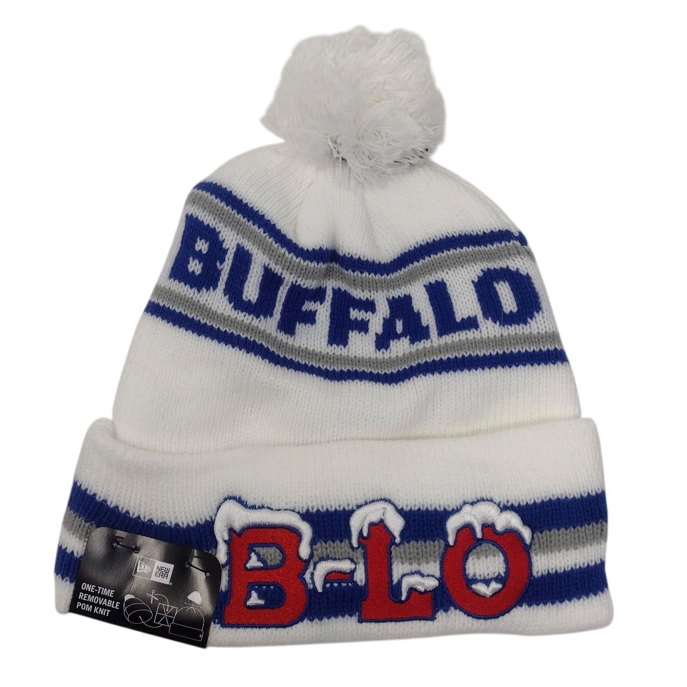 Buffalo Bills White New Era 2025 Rivalries Collection Sideline Cuffed Knit Hat with Pom Buffalo Bills White New Era 2025 Rivalries Collection Sideline Cuffed Knit Hat with Pom