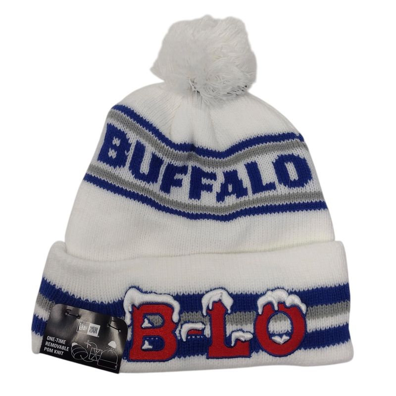 Buffalo Bills White New Era 2025 Rivalries Collection Sideline Cuffed Knit Hat with Pom Buffalo Bills White New Era 2025 Rivalries Collection Sideline Cuffed Knit Hat with Pom