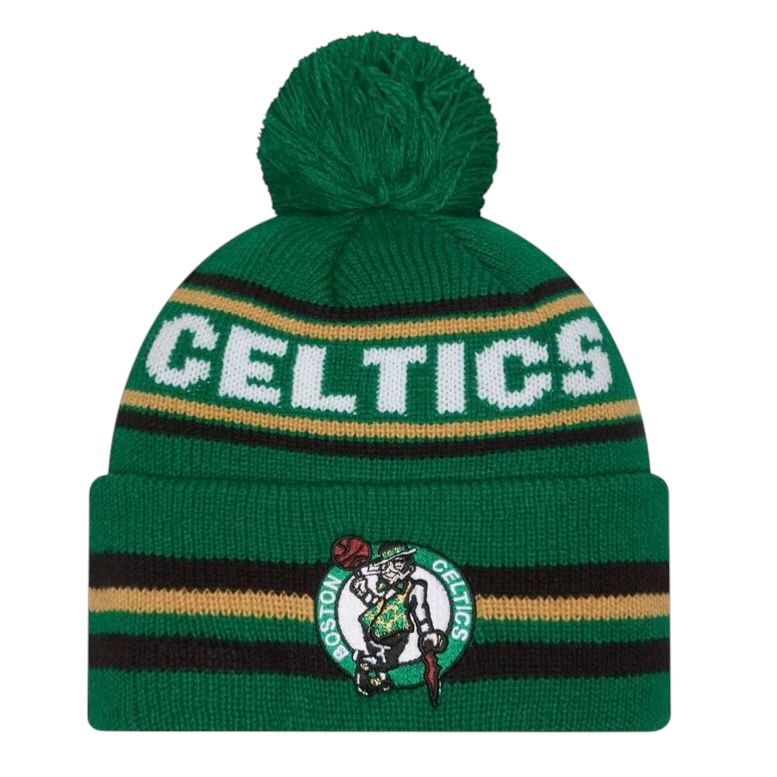 Boston Celtics Youth New Era Cuffed Pom Knit Hat