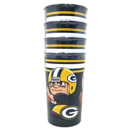 Green Bay Packers 22oz Plastic Drinking Party Cup Set Green Bay Packers 22oz Plastic Drinking Party Cup Set
