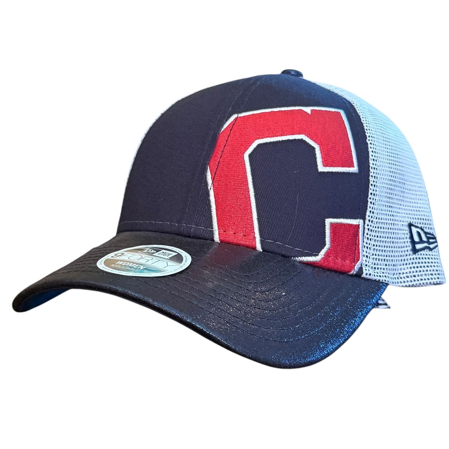 Cleveland Guardians Women's Logo Glamorous New Era 9Forty Snapback Hat Cleveland Guardians Women's Logo Glamorous New Era 9Forty Snapback Hat