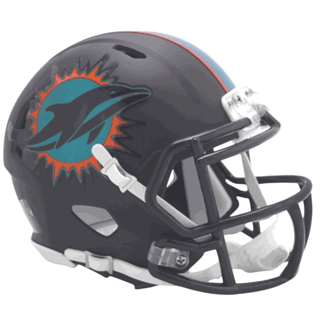 Miami Dolphins Riddell Rival Speed Mini Helmet