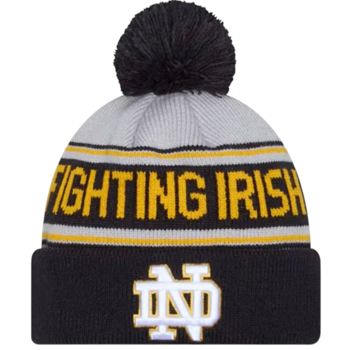 Notre Dame Fighting Irish Men's New Era Cuffed Pom Knit Hat Notre Dame Fighting Irish Men's New Era Cuffed Pom Knit Hat