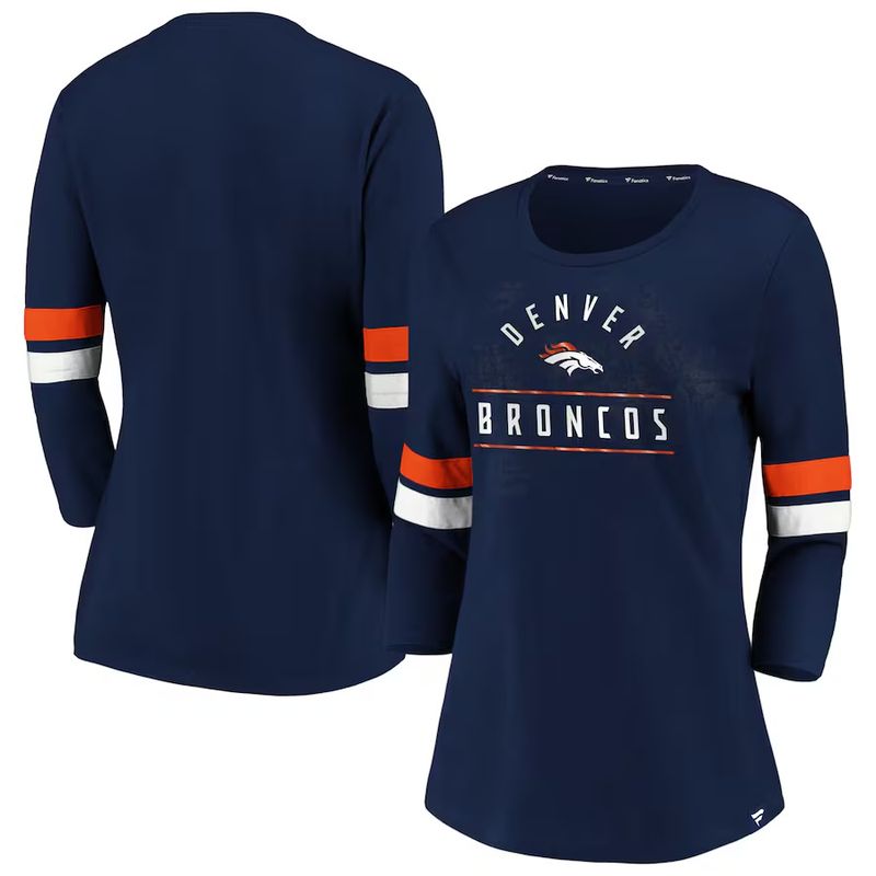 Denver Broncos Women's Fanatics 3/4 Sleeve Shirt Denver Broncos Women's Fanatics 3/4 Sleeve Shirt