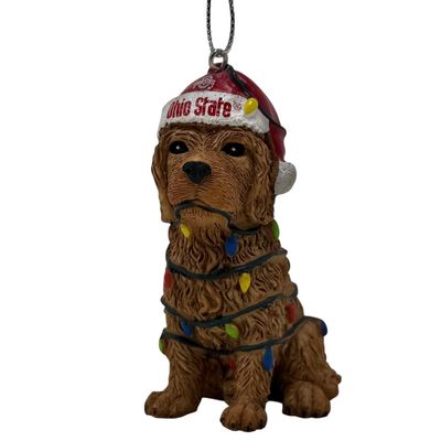 Ohio State Buckeyes Dog with Lights Christmas Ornament Ohio State Buckeyes Dog with Lights Christmas Ornament