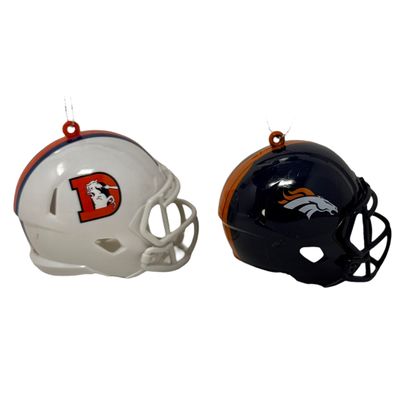 Denver Broncos Team Helmet Christmas Ornament Set Denver Broncos Team Helmet Christmas Ornament Set