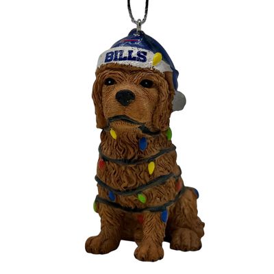 Buffalo Bills Dog with Lights Christmas Ornament