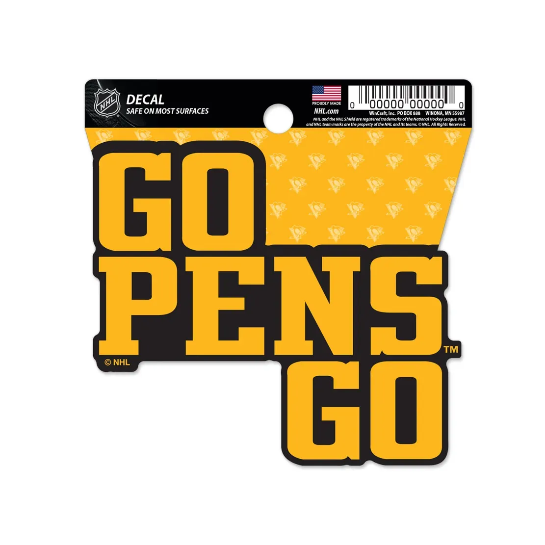 Pittsburgh Penguins Slogan 3" x 3" Decal
