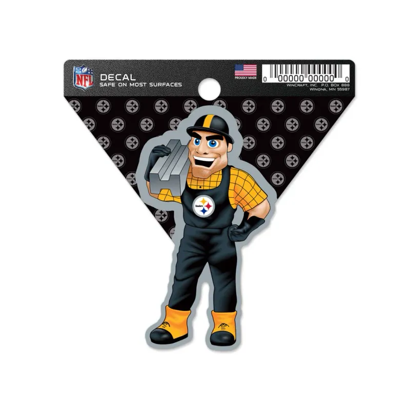Pittsburgh Steelers Mascot 3 Pittsburgh Steelers Mascot 3" x 3" Decal