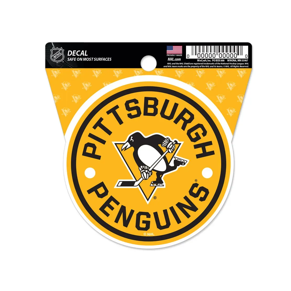 Pittsburgh Penguins Round 3" x 3" Decal