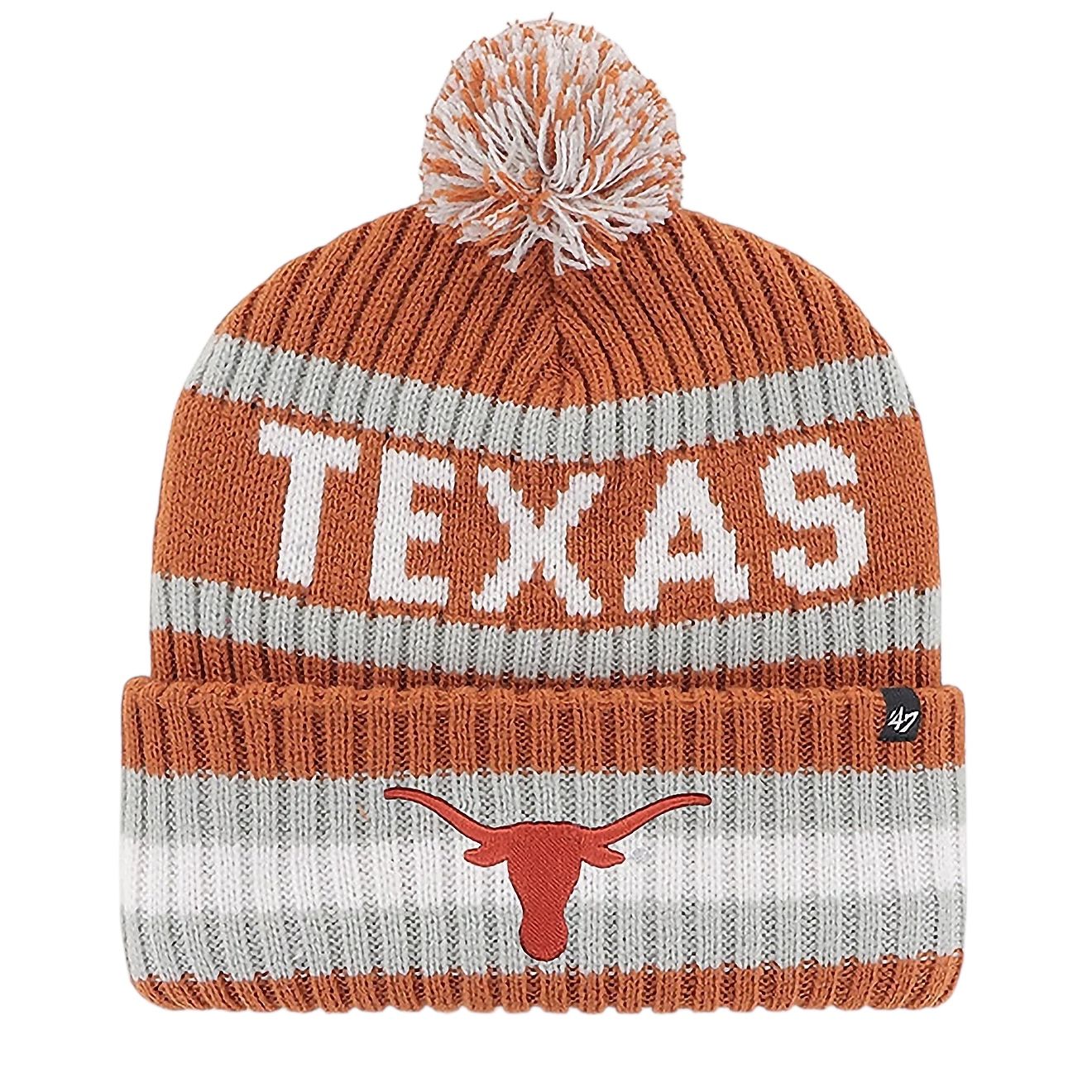 Texas Longhorns Men’s Orange 47 Bering Cuffed Pom Knit Hat