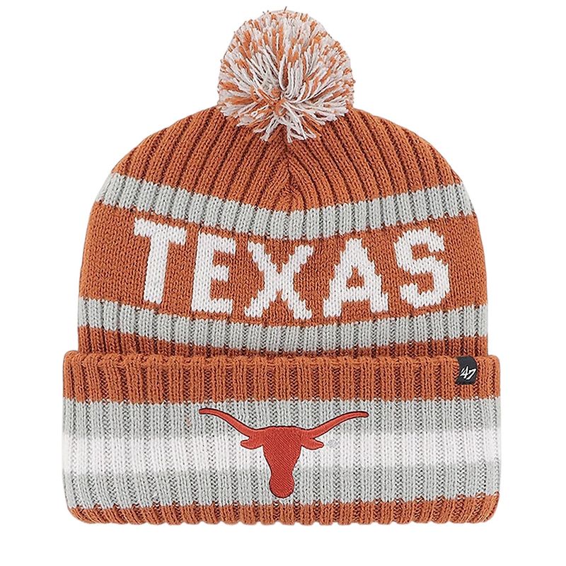 Texas Longhorns Men’s Orange 47 Bering Cuffed Pom Knit Hat Texas Longhorns Men’s Orange 47 Bering Cuffed Pom Knit Hat