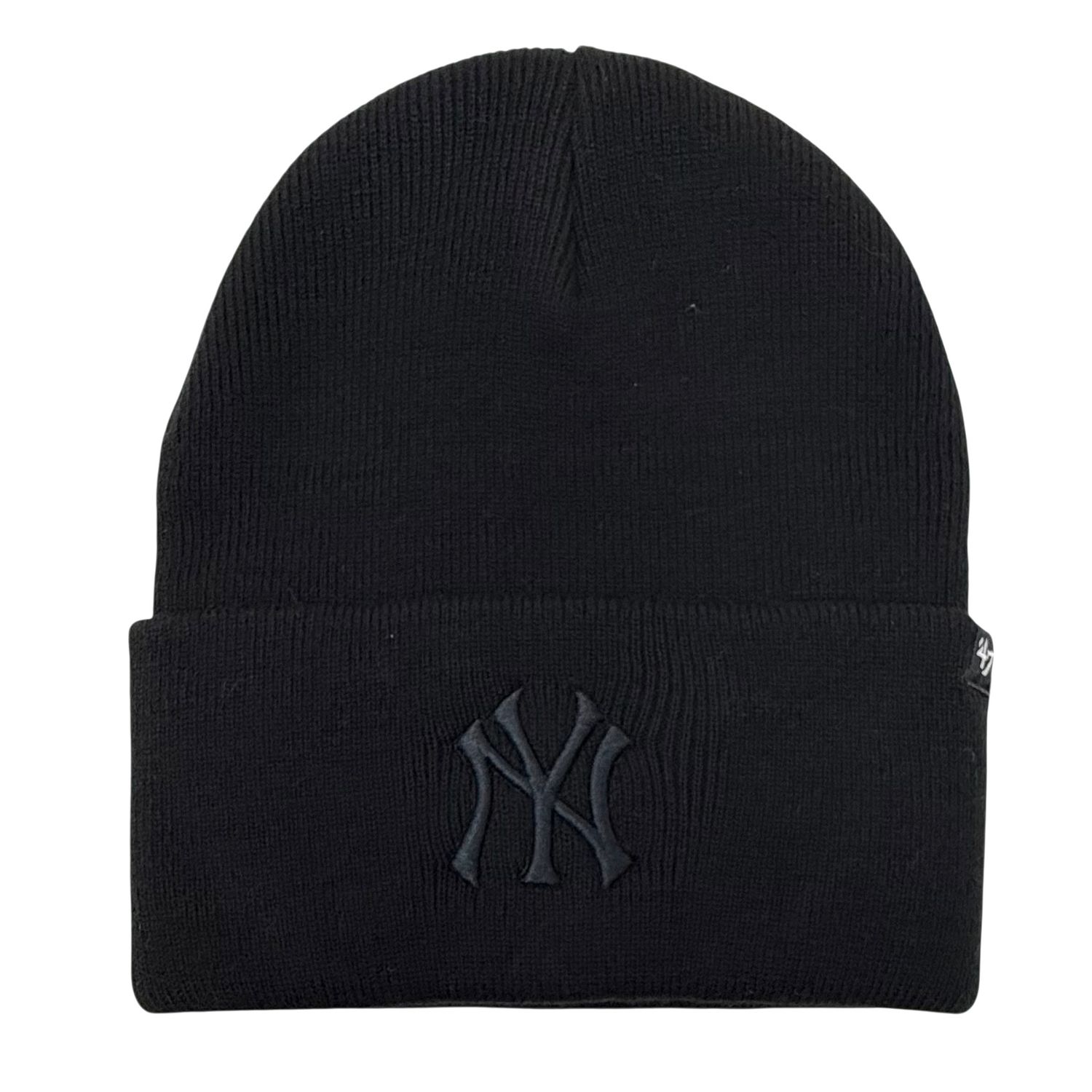 New York Yankees Men's Black 47 Brand Haymaker Cuffed Knit Hat New York Yankees Men's Black 47 Brand Haymaker Cuffed Knit Hat