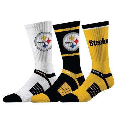 Pittsburgh Steelers Strideline Premium Knit Crew Socks 3 Pack Pittsburgh Steelers Strideline Premium Knit Crew Socks 3 Pack