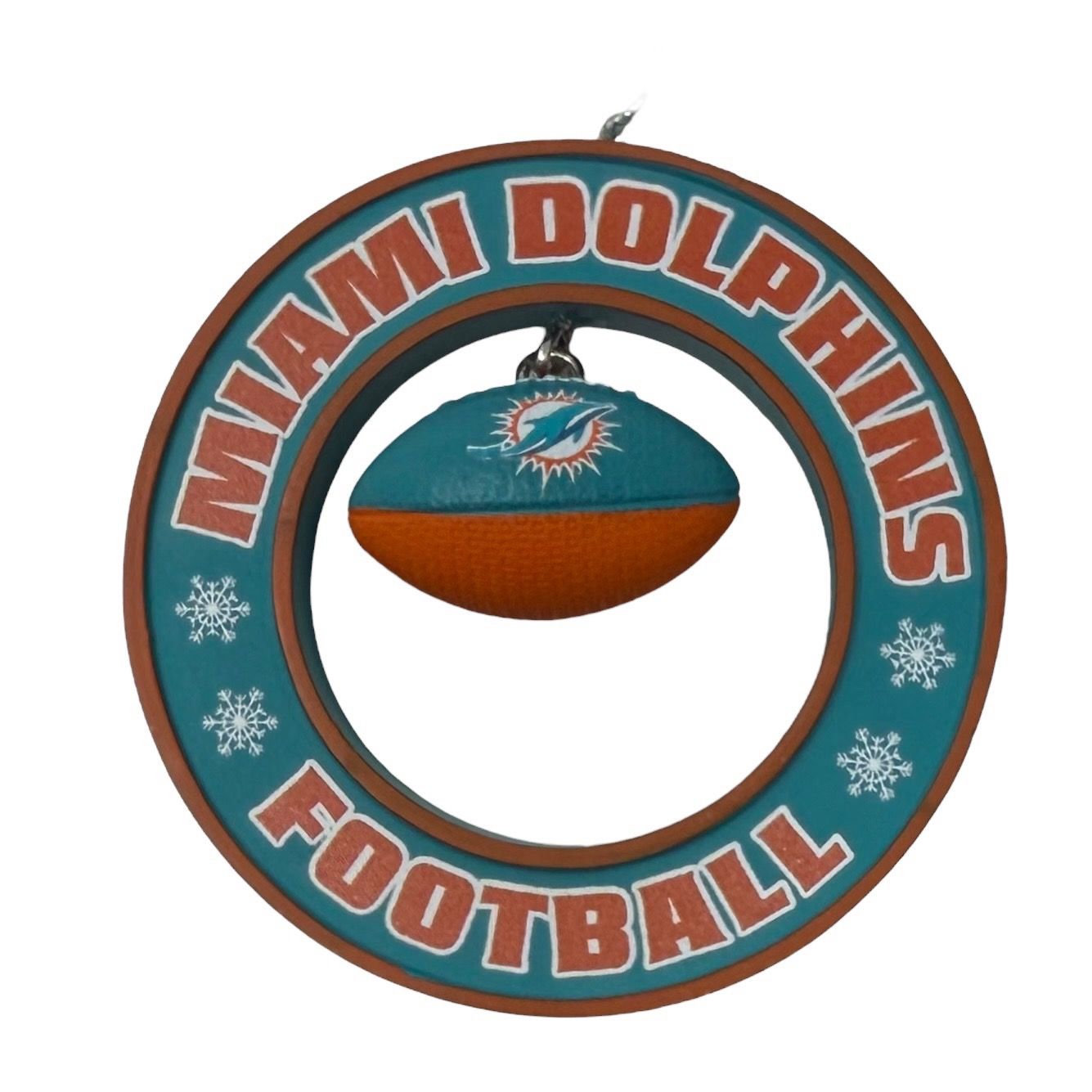 Miami Dolphins Floating Football Ornament