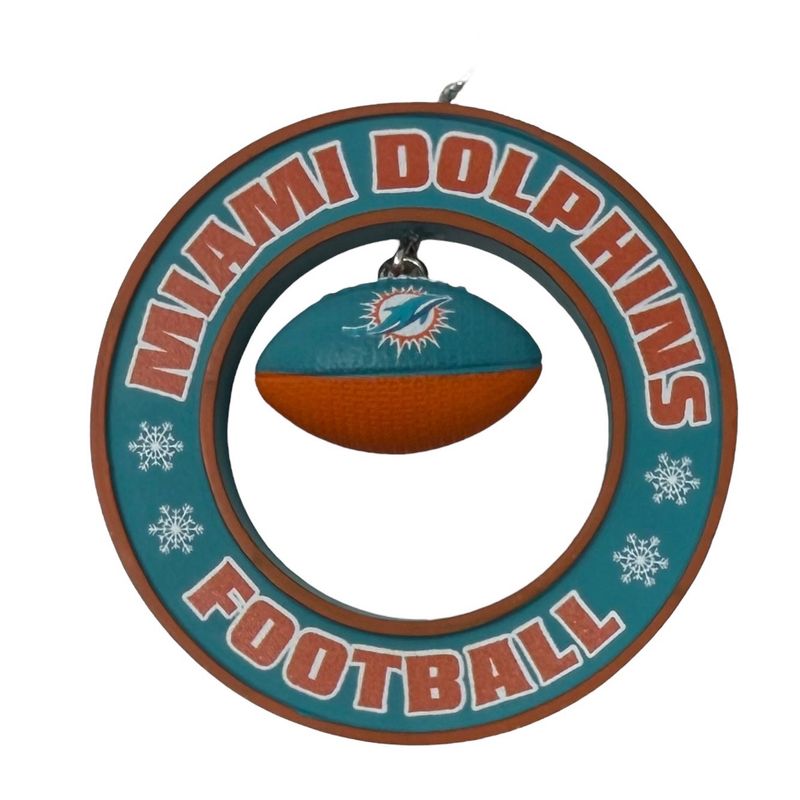 Miami Dolphins Floating Football Ornament Miami Dolphins Floating Football Ornament