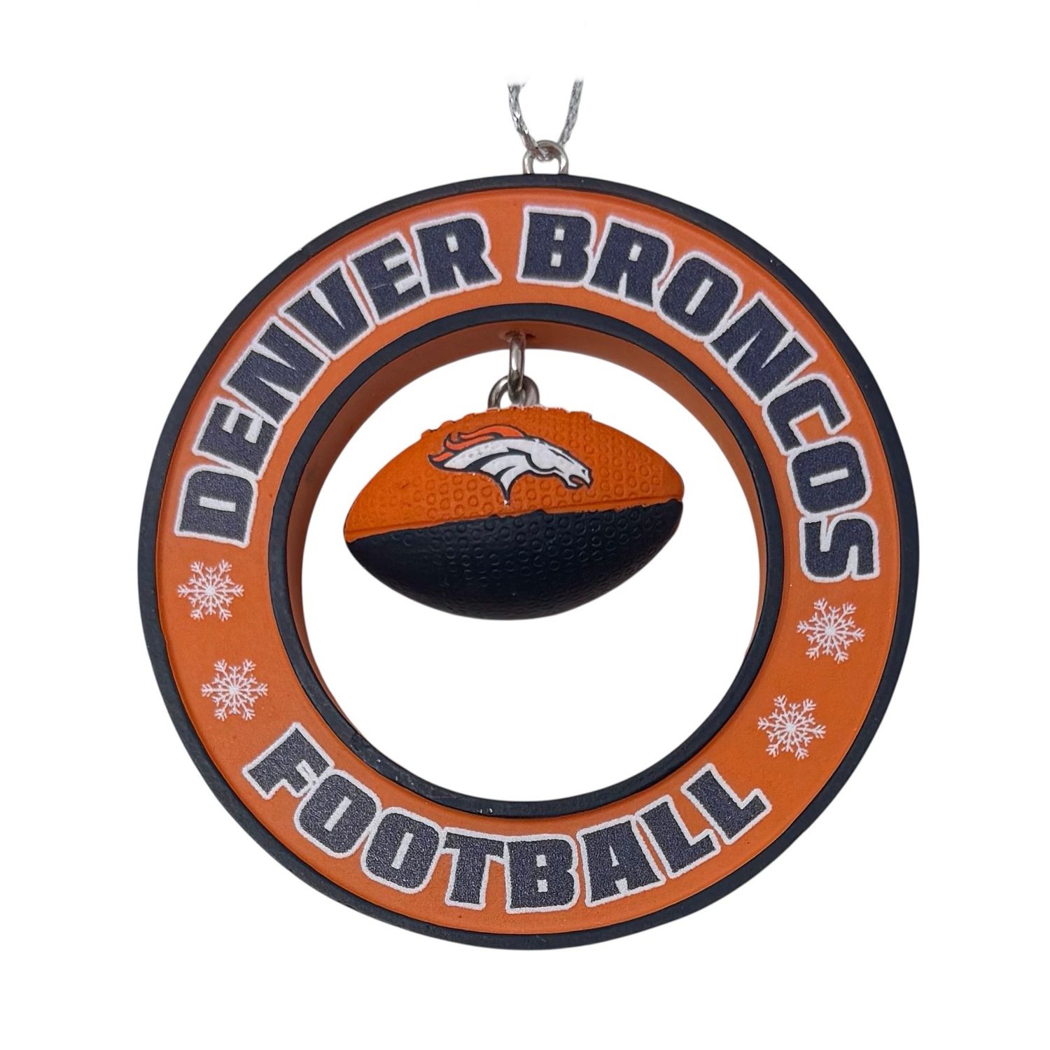 Denver Broncos Floating Football Ornament Denver Broncos Floating Football Ornament