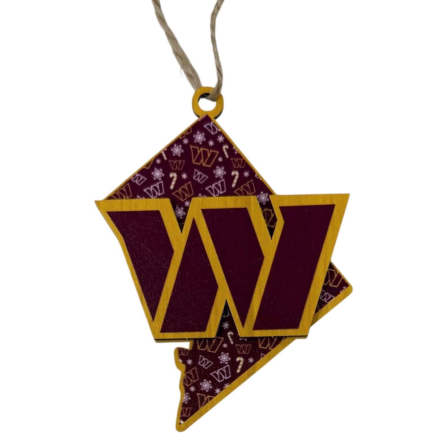 Washington Commanders Team State Wooden Christmas Ornament Washington Commanders Team State Wooden Christmas Ornament